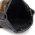 CHANEL 2.55 FAUX FUR CHAIN HAND SHOULDER BAG BLACK LEATHER SILVER HARDWARE 90328471