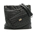CHANEL 2.55 GIRDLE CABAS TOTE BAG LEATHER SILVER HARDWARE 90337656