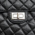 CHANEL 2.55 GIRDLE CABAS TOTE BAG LEATHER SILVER HARDWARE 90337656
