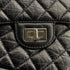 CHANEL 2.55 MATELASSE CHAIN HAND SHOULDER BAG BLACK LEATHER SILVER HARDWARE 90322777