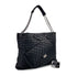 CHANEL 2.55 MATELASSE CHAIN HAND SHOULDER BAG BLACK LEATHER SILVER HARDWARE 90322777