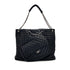 CHANEL 2.55 MATELASSE CHAIN HAND SHOULDER BAG BLACK LEATHER SILVER HARDWARE 90322777