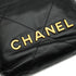 CHANEL 22 MINI CHAIN SHOULDER BAG BLACK LAMB SKIN GOLD GOLD HARDWARE 90337665