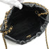 CHANEL 22 MINI CHAIN SHOULDER BAG BLACK LAMB SKIN GOLD HARDWARE 90337666