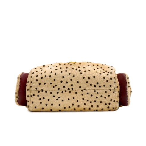CHANEL 25 CHANEL METIERS DART 2026 FAUX FUR SHOULDER BAG BEIGE GOLD HARDWARE 90348495