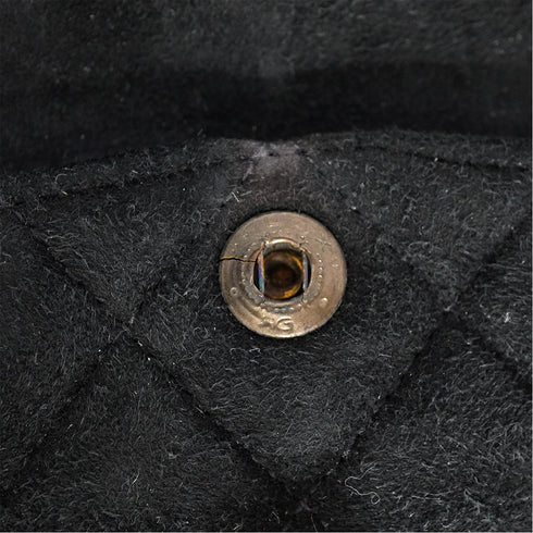 VINTAGE CHANEL 2.55 MATERASSE CHAIN SHOULDER BAG SO BLACK SUEDE BLACK HARDWARE 90346122