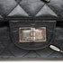 CHANEL 2.55 CHAIN SHOULDER BAG CUTLERY CARM BLACK LEATHER SILVER HARDWARE 90347928