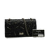 CHANEL 2.55 CHAIN SHOULDER BAG CUTLERY CARM BLACK LEATHER SILVER HARDWARE 90347928