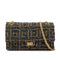 CHANEL 2.55 CHAIN SHOULDER BAG BLACK GOLD TWEED GOLD HARDWARE 90321633