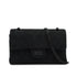 VINTAGE CHANEL 2.55 MATERASSE CHAIN SHOULDER BAG SO BLACK SUEDE BLACK HARDWARE 90346122