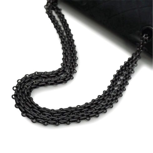 VINTAGE CHANEL 2.55 MATERASSE CHAIN SHOULDER BAG SO BLACK SUEDE BLACK HARDWARE 90346122