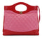 CHANEL 31 LARGE HAND SHOULDER BAG PINK RED LAMB SKIN GOLD HARDWARE 90341899