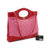 CHANEL 31 LARGE HAND SHOULDER BAG PINK RED LAMB SKIN GOLD HARDWARE 90341899