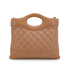 CHANEL 31 MINI SHOPPING BAG CHAIN SHOULDER BAG BEIGE LAMB SKIN GOLD HARDWARE 90335608