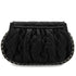 CHANEL AROUND CHAIN SHOULDER BAG BLACK LAMB SKIN SILVER HARDWARE 90344376