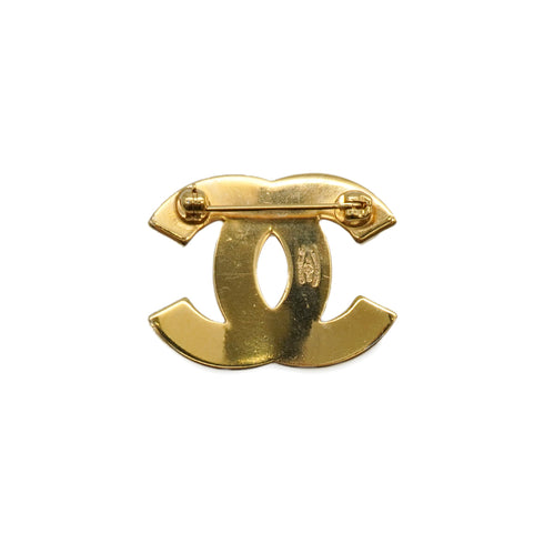 CHANEL BROOCH COCOMARK RHINESTONE GOLD PINK ACCESSORY 02P 90338390