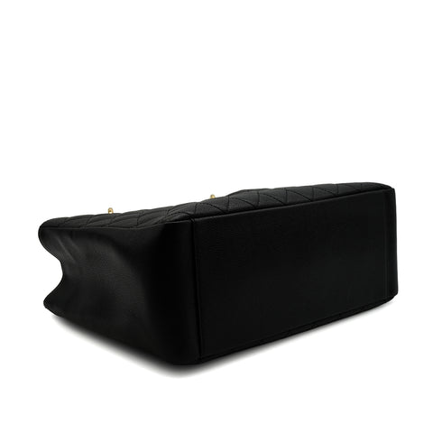 CHANEL CAMBON MATELASSE HAND BAG BLACK CAVIAR SKIN GOLD HARDWARE 90346675