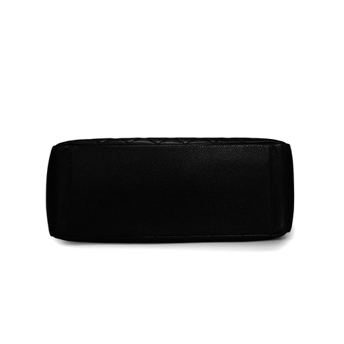 CHANEL CAMBON MATELASSE HAND BAG BLACK CAVIAR SKIN GOLD HARDWARE 90346675