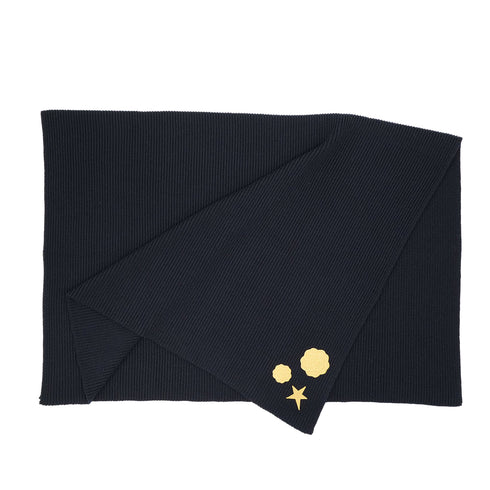 CHANEL CAMELLIA BLANKET NAVY WOOL 100% 90325360