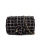 CHANEL CAMELLIA CHAIN SHOULDER BAG BLACK PINK TWEED GOLD HARDWARE 90328468