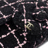 CHANEL CAMELLIA CHAIN SHOULDER BAG BLACK PINK TWEED GOLD HARDWARE 90328468