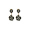 CHANEL CAMELLIA EARRINGS COCOMARK WHITE BLACK SWING ACCESSORY 03P 90340383