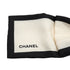 CHANEL CAMELLIA PATTERN SCRUNCHIE RIBBON BLACK WHITE SILK HAIR ACCESSORY 90343239