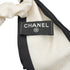 CHANEL CAMELLIA PATTERN SCRUNCHIE RIBBON BLACK WHITE SILK HAIR ACCESSORY 90343239