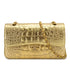 CHANEL CHAIN SHOULDER BAG GOLD CROCODILE EMBOSSED GOLD HARDWARE 90321015