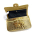 CHANEL CHAIN SHOULDER BAG GOLD CROCODILE EMBOSSED GOLD HARDWARE 90321015