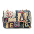 CHANEL CHAIN SHOULDER BAG PATCHWORK MULTICOLOR LEATHER DENIM TWEED SILVER HARDWARE 90347833