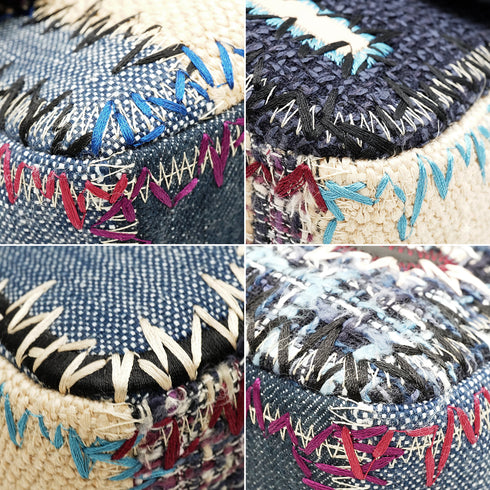 CHANEL CHAIN SHOULDER BAG PATCHWORK MULTICOLOR LEATHER DENIM TWEED SILVER HARDWARE 90347833