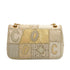 CHANEL CHAIN SHOULDER BAG PATCHWORK BEIGE TWEED GOLD HARDWARE 90344451