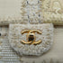 CHANEL CHAIN SHOULDER BAG PATCHWORK BEIGE TWEED GOLD HARDWARE 90344451
