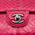 CHANEL CHAIN SHOULDER BAG PINK PYTHON SILVER HARDWARE 90319591