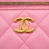 CHANEL MATELASSE VANITY CHAIN SHOULDER HAND BAG PINK LAMB SKIN 90332917