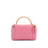 CHANEL MATELASSE VANITY CHAIN SHOULDER HAND BAG PINK LAMB SKIN 90332917
