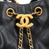 CHANEL CHANEL 25 CHAIN SHOULDER BAG BLACK CAVIAR SKIN GOLD HARDWARE 90336789