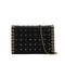 CHANEL CHOCOLATE BAR CHAIN SHOULDER BAG BLACK LAMB SKIN 90333188