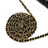 CHANEL CHOCOLATE BAR CHAIN SHOULDER BAG BLACK LAMB SKIN 90333188