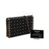 CHANEL CHOCOLATE BAR CHAIN SHOULDER BAG BLACK LAMB SKIN 90333188