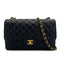 CHANEL CLASSIC FLAP JUMBO CHAIN SHOULDER BAG BLACK CAVIAR SKIN GOLD HARDWARE 90323977