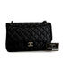 CHANEL CLASSIC FLAP JUMBO CHAIN SHOULDER BAG BLACK CAVIAR SKIN SILVER HARDWARE 90342415