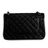 CHANEL CLASSIC FLAP JUMBO CHAIN SHOULDER BAG BLACK CAVIAR SKIN SILVER HARDWARE 90342415