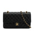 VINTEGE CHANEL CLASSIC FLAP MEDIUM CHAIN SHOULDER BAG BLACK CAVIAR SKIN GOLD HARDWARE 90335591