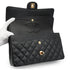VINTEGE CHANEL CLASSIC FLAP MEDIUM CHAIN SHOULDER BAG BLACK CAVIAR SKIN GOLD HARDWARE 90335591