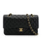 CHANEL CLASSIC FLAP MEDIUM CHAIN SHOULDER BAG BLACK CAVIAR SKIN GOLD HARDWARE 90335604