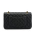 CHANEL CLASSIC FLAP MEDIUM CHAIN SHOULDER BAG BLACK CAVIAR SKIN GOLD HARDWARE 90335604