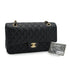 CHANEL CLASSIC FLAP MEDIUM CHAIN SHOULDER BAG BLACK CAVIAR SKIN GOLD HARDWARE 90335604