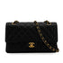 CHANEL CLASSIC FLAP MEDIUM CHAIN SHOULDER BAG BLACK CAVIAR SKIN GOLD HARDWARE 90335901